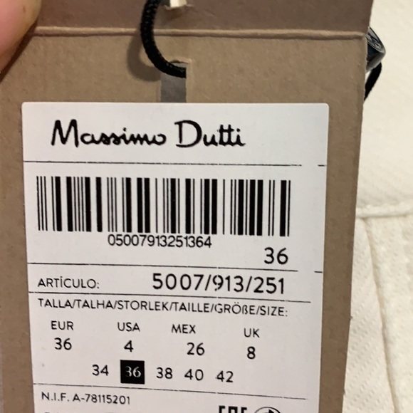 NWT. Massimo Dutti Straight Fit Trousers. Size 4. - Picture 5 of 7